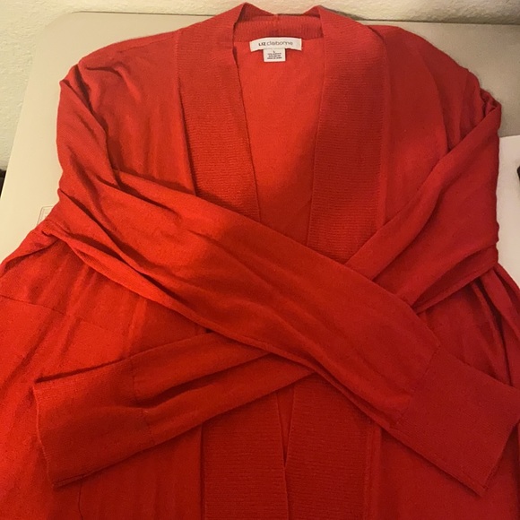 Liz Claiborne Lightweight Open-Front Cardigan Sweater - Picture 4 of 6